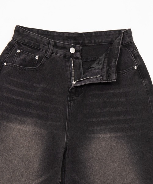 Figments(フィグメンツ)の「ワイドデニムハーフパンツ(デニムパンツ・レディース・ブルー系その他/ブラック・SMALL/MEDIUM)」の12枚目の写真