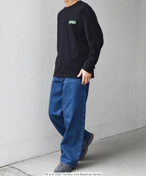 SHIPS any（シップス エニィ）の「【SHIPS any別注】NYBG: ボタニカル プリント リラックス Tシャツ (ロンT)◇（Tシャツ/カットソー・メンズ・ホワイト/ブラック・MEDIUM/X-LARGE/LARGE）」の7枚目の写真