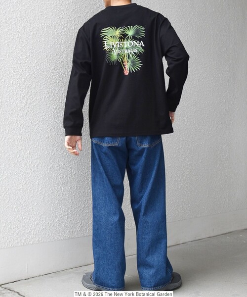 SHIPS any（シップス エニィ）の「【SHIPS any別注】NYBG: ボタニカル プリント リラックス Tシャツ (ロンT)◇（Tシャツ/カットソー・メンズ・ホワイト/ブラック・MEDIUM/X-LARGE/LARGE）」の8枚目の写真