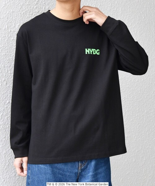 SHIPS any（シップス エニィ）の「【SHIPS any別注】NYBG: ボタニカル プリント リラックス Tシャツ (ロンT)◇（Tシャツ/カットソー・メンズ・ホワイト/ブラック・MEDIUM/X-LARGE/LARGE）」の9枚目の写真