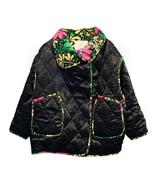 moyan ecri(モヤン エクリ)の「<moyan ecri>無地×総柄リバーシブルブルゾンSuper hight neck reversible blouson(ブルゾン・レディース・アイボリー/ブラック系その他・FREE)」の14枚目の写真