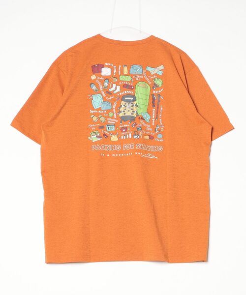 TIGORA(ティゴラ)の「ティゴラ TIGORA グラフィック半袖T パッキングリスト(Tシャツ/カットソー・メンズ・グリーン/ホワイト/オレンジ/ネイビー・S/M/L/LL/3L)」の8枚目の写真