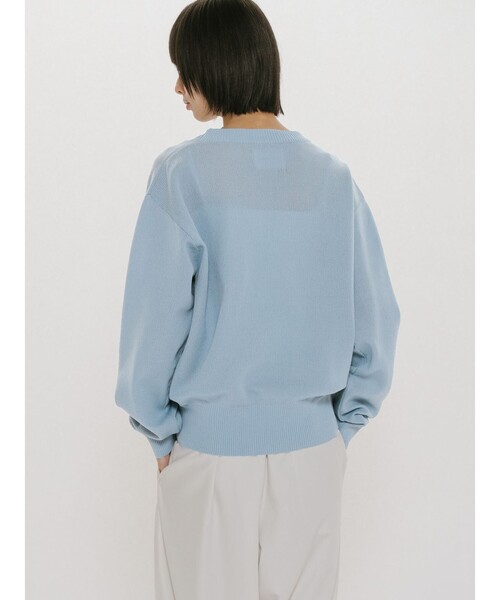 MIDIUMISOLID(ミディウミソリッド)の「MIDIUMISOLID for Ladies フラワージャカードプルオーバー(ニット/セーター・レディース・ライトブルー/ブラック・FREE)」の10枚目の写真