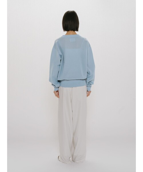 MIDIUMISOLID(ミディウミソリッド)の「MIDIUMISOLID for Ladies フラワージャカードプルオーバー(ニット/セーター・レディース・ライトブルー/ブラック・FREE)」の14枚目の写真