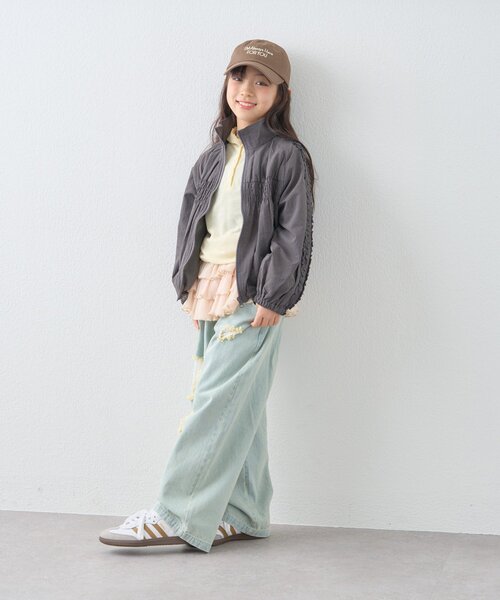 セール】【KIDS】シャーリングフリルギャザーマンパ《ジュニアサイズ