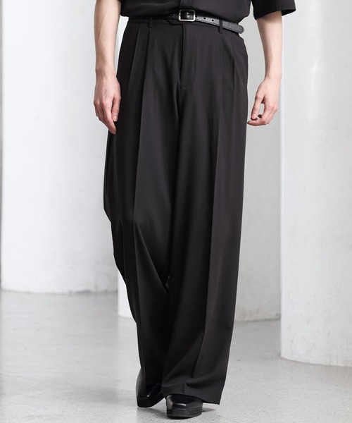 CLEL(クレイル)の「【CLEL】Summer Wool Blend Semi-wide Tuck Slacks / サマーウールブレンド セミワイドタックスラックス【セットアップ対応】(スラックス・メンズ・ブラック/グレー/モカ・M/S/L/XS)」の13枚目の写真