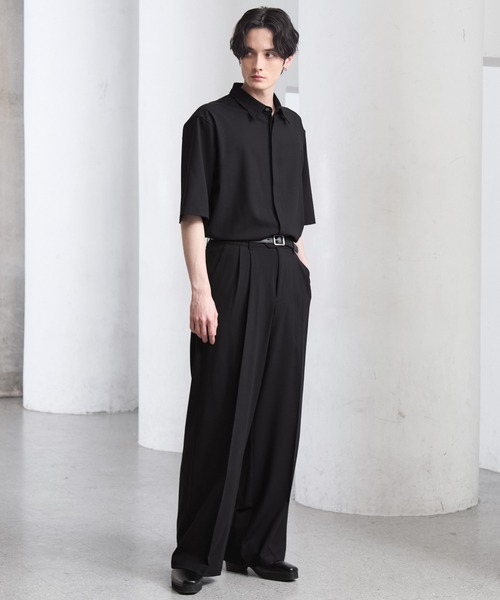 CLEL(クレイル)の「【CLEL】Summer Wool Blend Semi-wide Tuck Slacks / サマーウールブレンド セミワイドタックスラックス【セットアップ対応】(スラックス・メンズ・ブラック/グレー/モカ・M/S/L/XS)」の21枚目の写真