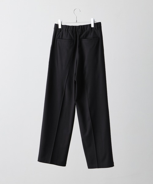 CLEL(クレイル)の「【CLEL】Summer Wool Blend Semi-wide Tuck Slacks / サマーウールブレンド セミワイドタックスラックス【セットアップ対応】(スラックス・メンズ・ブラック/グレー/モカ・M/S/L/XS)」の5枚目の写真
