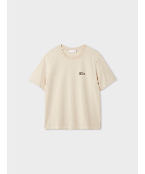 MIESROHE(ミースロエ)の「バックプリントロゴTシャツ(Tシャツ/カットソー・レディース・グレー/ベージュ/ホワイト・F)」の3枚目の写真