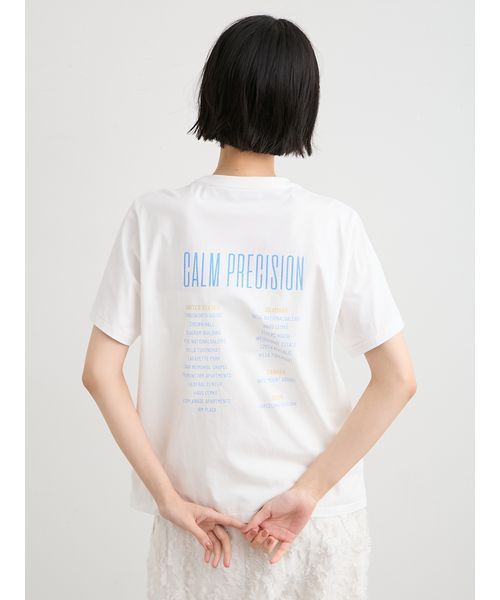 MIESROHE(ミースロエ)の「バックプリントロゴTシャツ(Tシャツ/カットソー・レディース・グレー/ベージュ/ホワイト・F)」の14枚目の写真