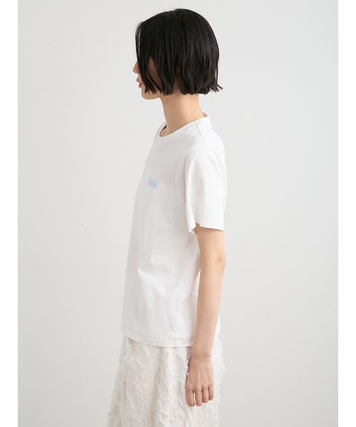 MIESROHE(ミースロエ)の「バックプリントロゴTシャツ(Tシャツ/カットソー・レディース・グレー/ベージュ/ホワイト・F)」の18枚目の写真