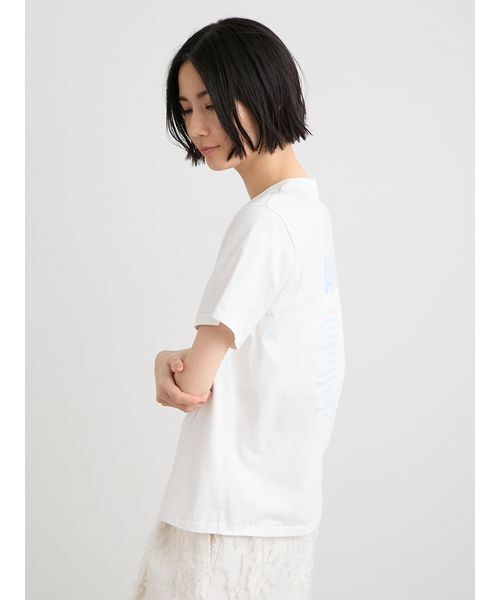 MIESROHE(ミースロエ)の「バックプリントロゴTシャツ(Tシャツ/カットソー・レディース・グレー/ベージュ/ホワイト・F)」の19枚目の写真
