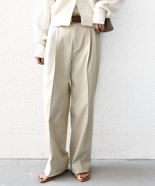 〈手洗い可能〉ヴィンテージ ライク デニム タック パンツ