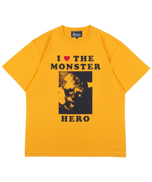 MEDICOM TOY（メディコムトイ）の「MLE × The Toxic Avenger "I LOVE THE MONSTER" TEE（Tシャツ/カットソー・メンズ・ライトブルー/ライトピンク/オレンジ/イエロー・SMALL/MEDIUM/LARGE/X-LARGE）」の2枚目の写真