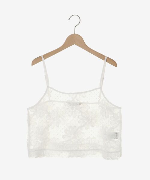 le.coeur blanc(ルクールブラン)の「TORRAZZO DONNAフローラルレースキャミ(キャミソール・レディース・ホワイト/ブラック・38)」の3枚目の写真