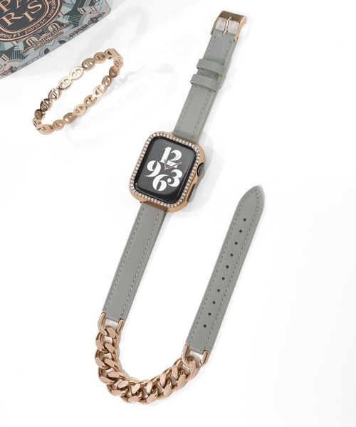 Urban Coral(アーバンコーラル)の「Apple Watch Band / アップルウォッチ レザーチェーンバンド / Urban Coral(デジタル腕時計・レディース・ブラウン系その他/グレー系その他/ベージュ系その他2/ベージュ系その他/グレー系その他4/グレー系その他3/ブラウン系その他2・40mm)」の1枚目の写真