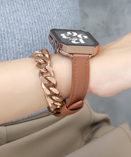 Urban Coral(アーバンコーラル)の「Apple Watch Band / アップルウォッチ レザーチェーンバンド / Urban Coral(デジタル腕時計・レディース・ブラウン系その他/グレー系その他/ベージュ系その他2/ベージュ系その他/グレー系その他4/グレー系その他3/ブラウン系その他2・40mm)」の5枚目の写真
