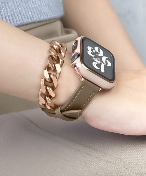Urban Coral(アーバンコーラル)の「Apple Watch Band / アップルウォッチ レザーチェーンバンド / Urban Coral(デジタル腕時計・レディース・ブラウン系その他/グレー系その他/ベージュ系その他2/ベージュ系その他/グレー系その他4/グレー系その他3/ブラウン系その他2・40mm)」の3枚目の写真