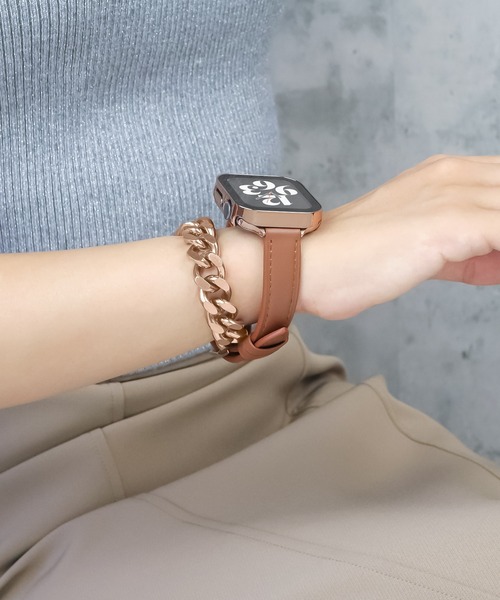 Urban Coral(アーバンコーラル)の「Apple Watch Band / アップルウォッチ レザーチェーンバンド / Urban Coral(デジタル腕時計・レディース・ブラウン系その他/グレー系その他/ベージュ系その他2/ベージュ系その他/グレー系その他4/グレー系その他3/ブラウン系その他2・40mm)」の10枚目の写真