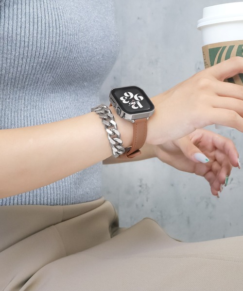 Urban Coral(アーバンコーラル)の「Apple Watch Band / アップルウォッチ レザーチェーンバンド / Urban Coral(デジタル腕時計・レディース・ブラウン系その他/グレー系その他/ベージュ系その他2/ベージュ系その他/グレー系その他4/グレー系その他3/ブラウン系その他2・40mm)」の11枚目の写真