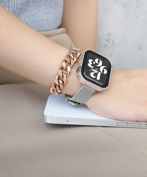 Urban Coral(アーバンコーラル)の「Apple Watch Band / アップルウォッチ レザーチェーンバンド / Urban Coral(デジタル腕時計・レディース・ブラウン系その他/グレー系その他/ベージュ系その他2/ベージュ系その他/グレー系その他4/グレー系その他3/ブラウン系その他2・40mm)」の19枚目の写真