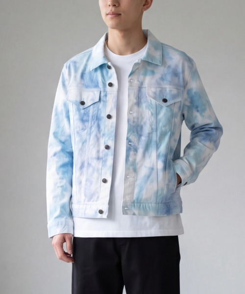 INNOCENT(イノセント)の「【T16】【T21】【colortone/カラートーン】TIE DYED COTTON JACKET A-9050(デニムジャケット・メンズ・その他4/その他2/その他3/その他5/その他1・LARGE/X-LARGE)」の2枚目の写真