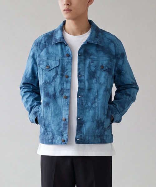 INNOCENT(イノセント)の「【T16】【T21】【colortone/カラートーン】TIE DYED COTTON JACKET A-9050(デニムジャケット・メンズ・その他4/その他2/その他3/その他5/その他1・LARGE/X-LARGE)」の4枚目の写真