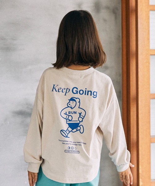 GENERATOR(ジェネレーター)の「GENERATOR/ジェネレーター Keep Going L/S Tシャツ(Tシャツ/カットソー・キッズ・ホワイト/ベージュ系その他/ブラック・M/L/XL)」の3枚目の写真