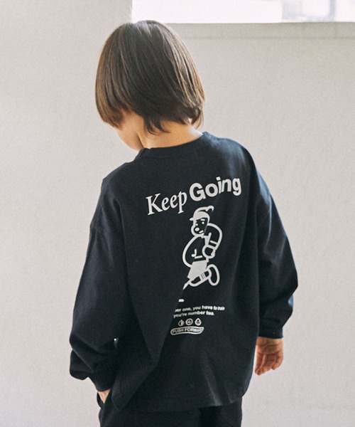 GENERATOR(ジェネレーター)の「GENERATOR/ジェネレーター Keep Going L/S Tシャツ(Tシャツ/カットソー・キッズ・ホワイト/ベージュ系その他/ブラック・M/L/XL)」の2枚目の写真