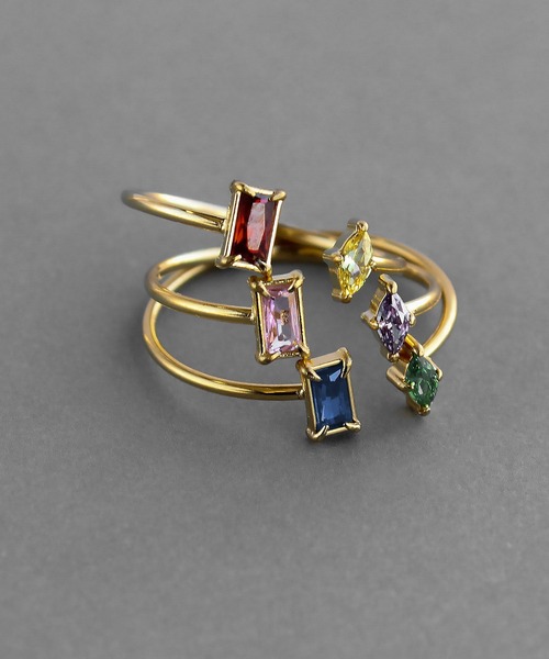 abaskdesign(アバスクデザイン)の「金属アレルギー対応 ビジューフォークリング(リング・レディース・ピンク/レッド/ブルー・14号/12号/17号)」の21枚目の写真