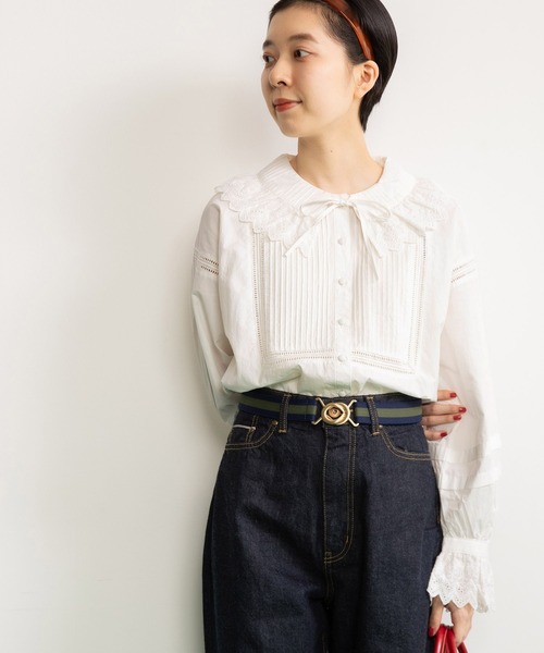 CHILD WOMAN（チャイルドウーマン）の「ゴールドバックル ラインゴムベルト（ベルト・レディース・グリーン/ブラウン・FREE）」の3枚目の写真