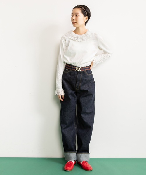 CHILD WOMAN（チャイルドウーマン）の「ゴールドバックル ラインゴムベルト（ベルト・レディース・グリーン/ブラウン・FREE）」の7枚目の写真