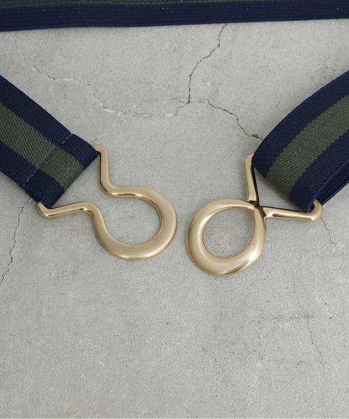 CHILD WOMAN（チャイルドウーマン）の「ゴールドバックル ラインゴムベルト（ベルト・レディース・グリーン/ブラウン・FREE）」の5枚目の写真