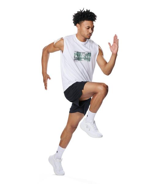 UNDER ARMOUR（アンダーアーマー）の「UAモチベート グラフィック スリーブレス シャツ（トレーニング/メンズ）（タンクトップ・メンズ・ホワイト・M/XL/S/2XL/L）」の5枚目の写真