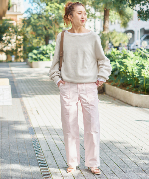 Spick & Span（スピックアンドスパン）の「《26SS 新作/追加 》 ニュアンスコクーンバルキーニット（ニット/セーター・レディース・ホワイト×ホワイト/サックスブルー/ネイビー/ベージュ・FREE）」の5枚目の写真