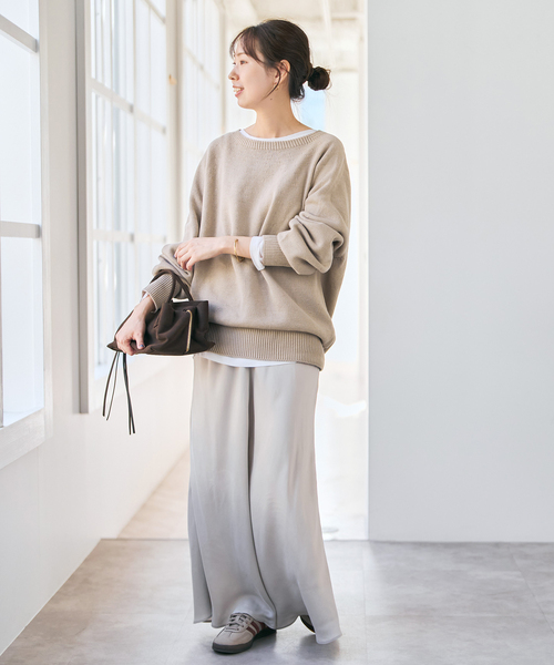 Spick & Span（スピックアンドスパン）の「《26SS 新作/追加 》 ニュアンスコクーンバルキーニット（ニット/セーター・レディース・ホワイト×ホワイト/サックスブルー/ネイビー/ベージュ・FREE）」の6枚目の写真