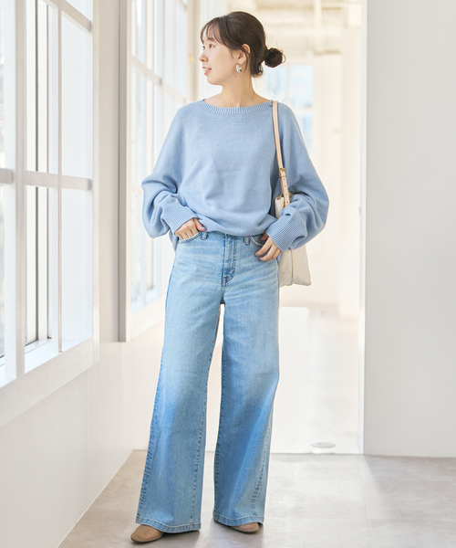 Spick & Span（スピックアンドスパン）の「《26SS 新作/追加 》 ニュアンスコクーンバルキーニット（ニット/セーター・レディース・ホワイト×ホワイト/サックスブルー/ネイビー/ベージュ・FREE）」の9枚目の写真