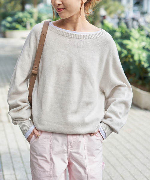 Spick & Span（スピックアンドスパン）の「《26SS 新作/追加 》 ニュアンスコクーンバルキーニット（ニット/セーター・レディース・ホワイト×ホワイト/サックスブルー/ネイビー/ベージュ・FREE）」の10枚目の写真