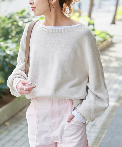 Spick & Span（スピックアンドスパン）の「《26SS 新作/追加 》 ニュアンスコクーンバルキーニット（ニット/セーター・レディース・ホワイト×ホワイト/サックスブルー/ネイビー/ベージュ・FREE）」の11枚目の写真