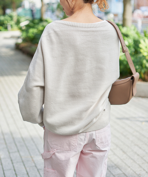 Spick & Span（スピックアンドスパン）の「《26SS 新作/追加 》 ニュアンスコクーンバルキーニット（ニット/セーター・レディース・ホワイト×ホワイト/サックスブルー/ネイビー/ベージュ・FREE）」の13枚目の写真