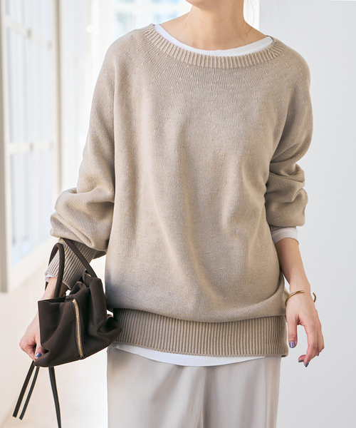 Spick & Span（スピックアンドスパン）の「《26SS 新作/追加 》 ニュアンスコクーンバルキーニット（ニット/セーター・レディース・ホワイト×ホワイト/サックスブルー/ネイビー/ベージュ・FREE）」の16枚目の写真