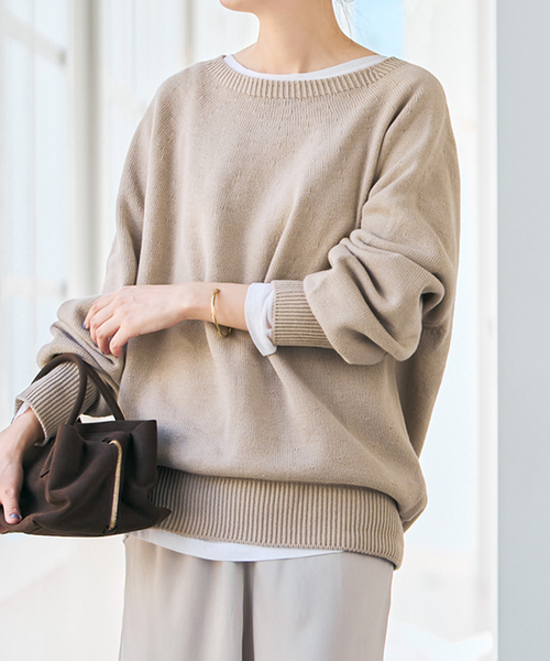 Spick & Span（スピックアンドスパン）の「《26SS 新作/追加 》 ニュアンスコクーンバルキーニット（ニット/セーター・レディース・ホワイト×ホワイト/サックスブルー/ネイビー/ベージュ・FREE）」の17枚目の写真