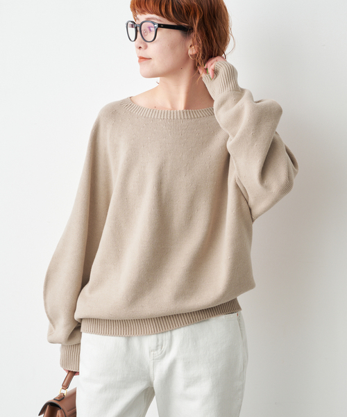 Spick & Span（スピックアンドスパン）の「《26SS 新作/追加 》 ニュアンスコクーンバルキーニット（ニット/セーター・レディース・ホワイト×ホワイト/サックスブルー/ネイビー/ベージュ・FREE）」の21枚目の写真