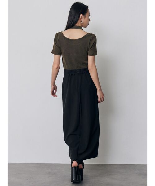 MURUA（ムルーア）の「ホルターハーフジップテレコトップス　夏服（Tシャツ/カットソー・レディース・カーキ/ブラック/ピンク/ホワイト・FREE）」の17枚目の写真
