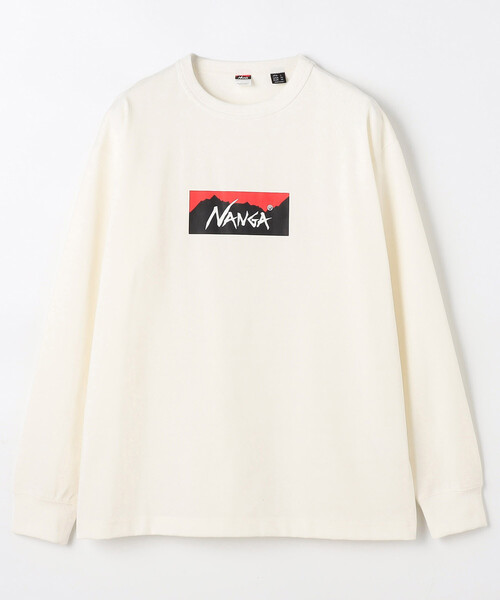 NANGA(ナンガ)の「NANGA/ナンガ ECO HYBRID BOX LOGO L/S TEE(Tシャツ/カットソー・メンズ・ブラック/ホワイト/インディゴブルー・X-LARGE/MEDIUM/LARGE)」の2枚目の写真