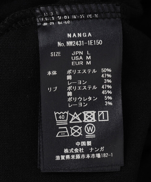 NANGA(ナンガ)の「NANGA/ナンガ ECO HYBRID BOX LOGO L/S TEE(Tシャツ/カットソー・メンズ・ブラック/ホワイト/インディゴブルー・X-LARGE/MEDIUM/LARGE)」の9枚目の写真