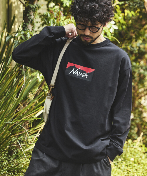 NANGA(ナンガ)の「NANGA/ナンガ ECO HYBRID BOX LOGO L/S TEE(Tシャツ/カットソー・メンズ・ブラック/ホワイト/インディゴブルー・X-LARGE/MEDIUM/LARGE)」の12枚目の写真