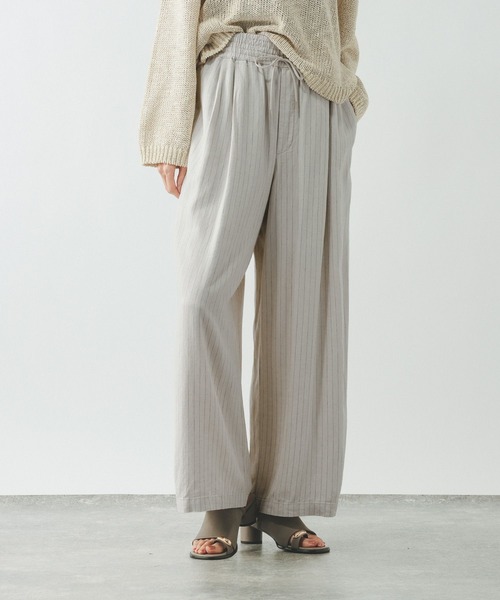 GLOBAL WORK（グローバルワーク）の「フレンチリネンワイドパンツ/600996（その他パンツ・レディース・ホワイト系その他/ブラウン/スミクロ/ベージュ系その他・MEDIUM/SMALL/LARGE）」の20枚目の写真