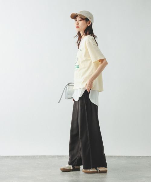 GLOBAL WORK（グローバルワーク）の「フレンチリネンワイドパンツ/600996（その他パンツ・レディース・ホワイト系その他/ブラウン/スミクロ/ベージュ系その他・MEDIUM/SMALL/LARGE）」の10枚目の写真