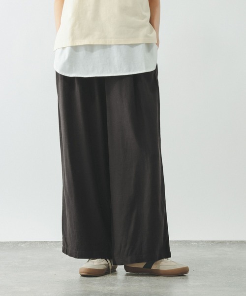 GLOBAL WORK（グローバルワーク）の「フレンチリネンワイドパンツ/600996（その他パンツ・レディース・ホワイト系その他/ブラウン/スミクロ/ベージュ系その他・MEDIUM/SMALL/LARGE）」の11枚目の写真